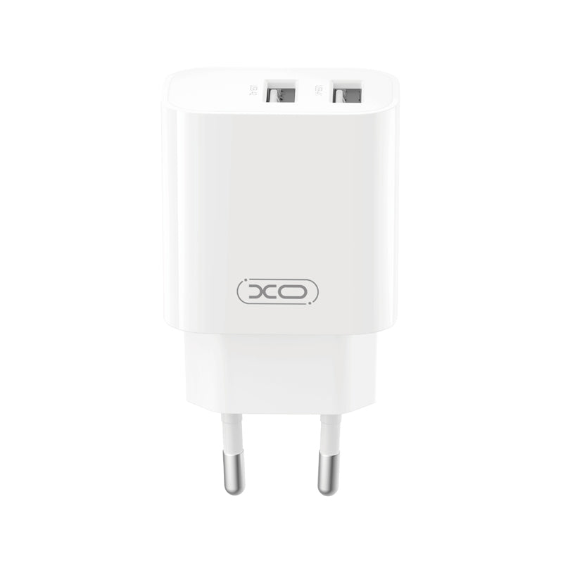 Mrežni punjač s Lightning kabelom XO Design CE55, 12 W, 2,4 A, 2 x USB-A, bijeli