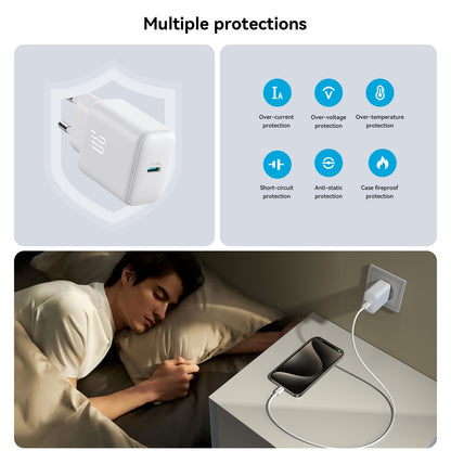 Punjač za mrežu s USB-C kabelom Joyroom JR-TCF24, 30W, 3A, 1 x USB-C, Bijeli