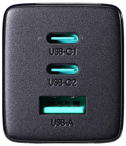 Punjač za mrežu s USB-C kabelom Joyroom TCG01, 65W, 3.25A, 1 x USB-A - 2 x USB-C, Crni
