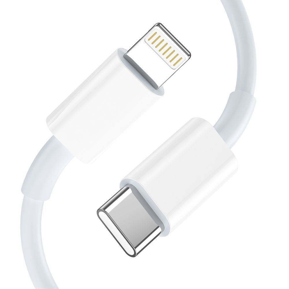 Mrežni punjač s Lightning kabelom Tech-Protect NCA20, 20W, 3A, 1 x USB-A - 1 x USB-C, Bijeli