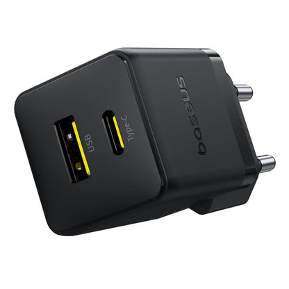 Mrežni punjač s USB-C kabelom Baseus Palm, 30W, 3A, 1 x USB-A - 1 x USB-C, Crni P1011160A113-01