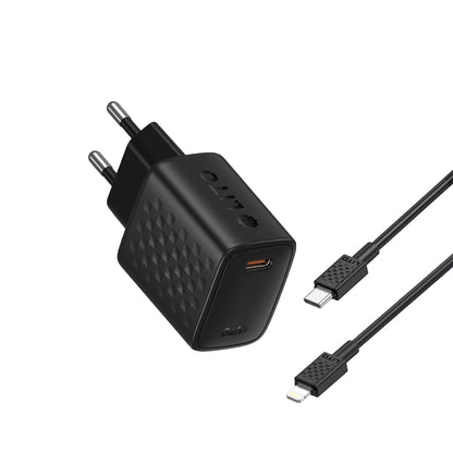 Punjač za mrežu s Lightning kabelom Lito LC17L, 30W, 3A, 1 x USB-C, Crni