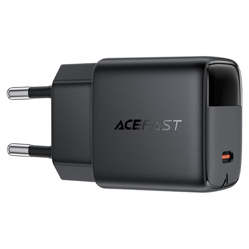Mrežni punjač s USB-C kabelom Acefast A115 Display, 30W, 3A, 1 x USB-C, Crni