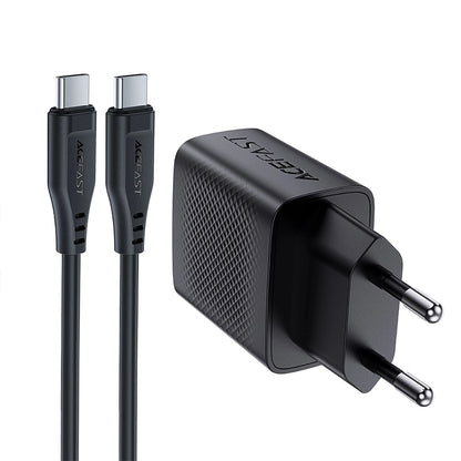 Mrežni punjač s USB-C kabelom Acefast A82, 20W, 3A, 1 x USB-C, Crni