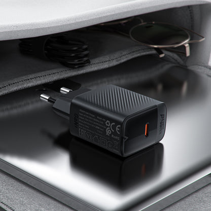 Mrežni punjač s USB-C kabelom Acefast A82, 20W, 3A, 1 x USB-C, Crni