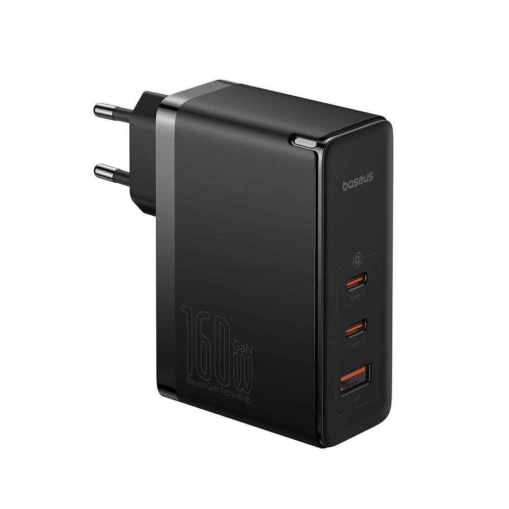 Mrežni punjač s USB-C kabelom Baseus GaN5 Pro, 160W, 5A, 1 x USB-A - 2 x USB-C, Crni P10110825113-00