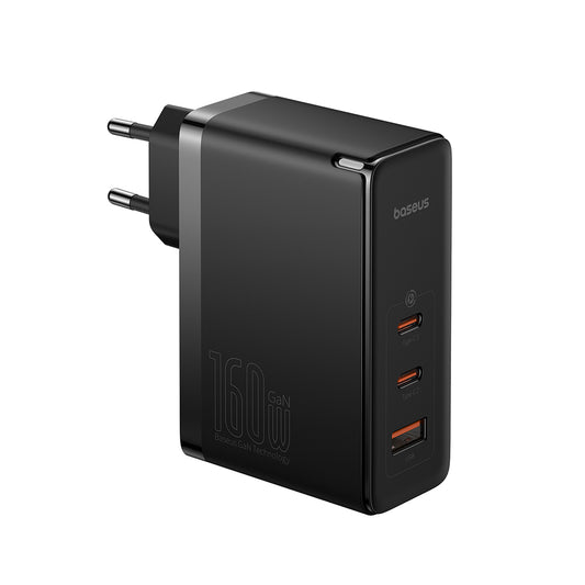 Mrežni punjač s USB-C kabelom Baseus GaN5 Pro, 160W, 5A, 1 x USB-A - 2 x USB-C, Crni P10110825113-00