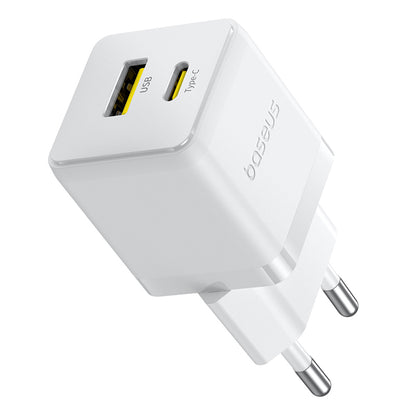 Mrežni punjač s USB-C kabelom Baseus Palm, 30W, 3A, 1 x USB-A - 1 x USB-C, Bijeli P1011160A213-01