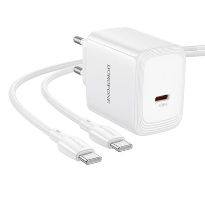 Mrežni punjač s USB-C kabelom Borofone BN33 Fuente, 40W, 1 x USB-C, Bijeli