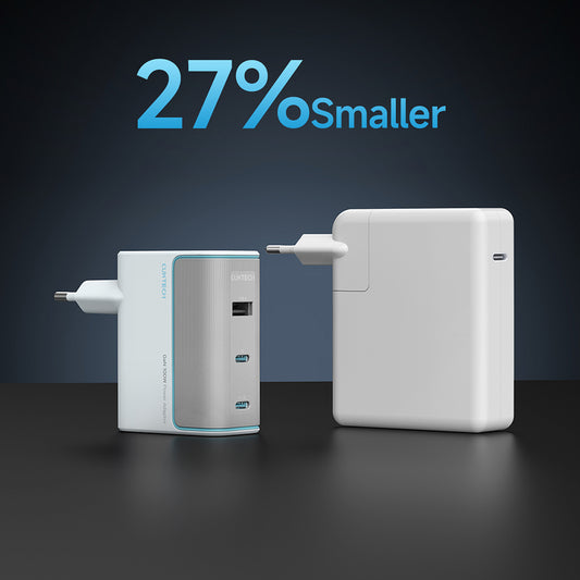 Mrežni punjač s USB-C kabelom Cuktech, 100W, 5A, 1 x USB-A - 2 x USB-C, Bijeli CKAD1003EUGW