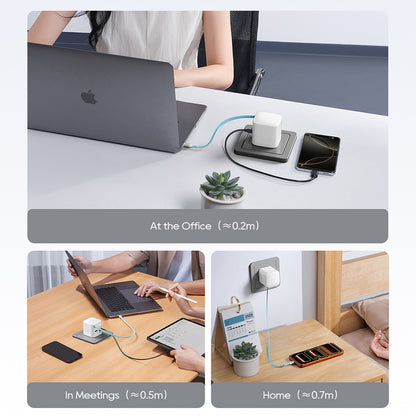Mrežni punjač s USB-C kabelom Cuktech, 67W, 3.25A, 1 x USB-A - 1 x USB-C, Bijeli CUKA653WEUWT
