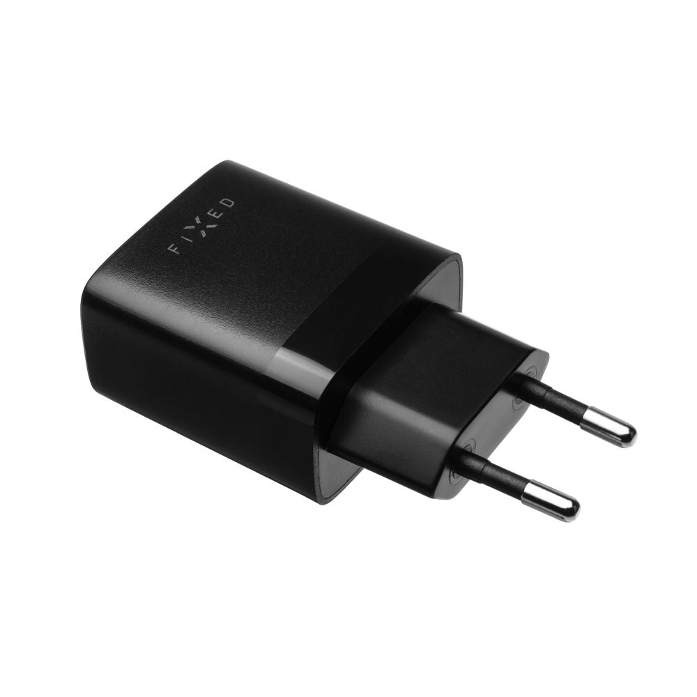 Punjač mreže s USB-C kabelom Fixed, 17W, 3A, 2 x USB-A, Crni