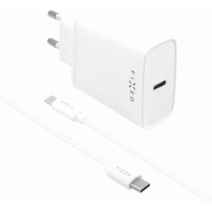 Punjač mreže s USB-C kabelom Fixed, 20W, 3A, 1 x USB-C, Bijeli