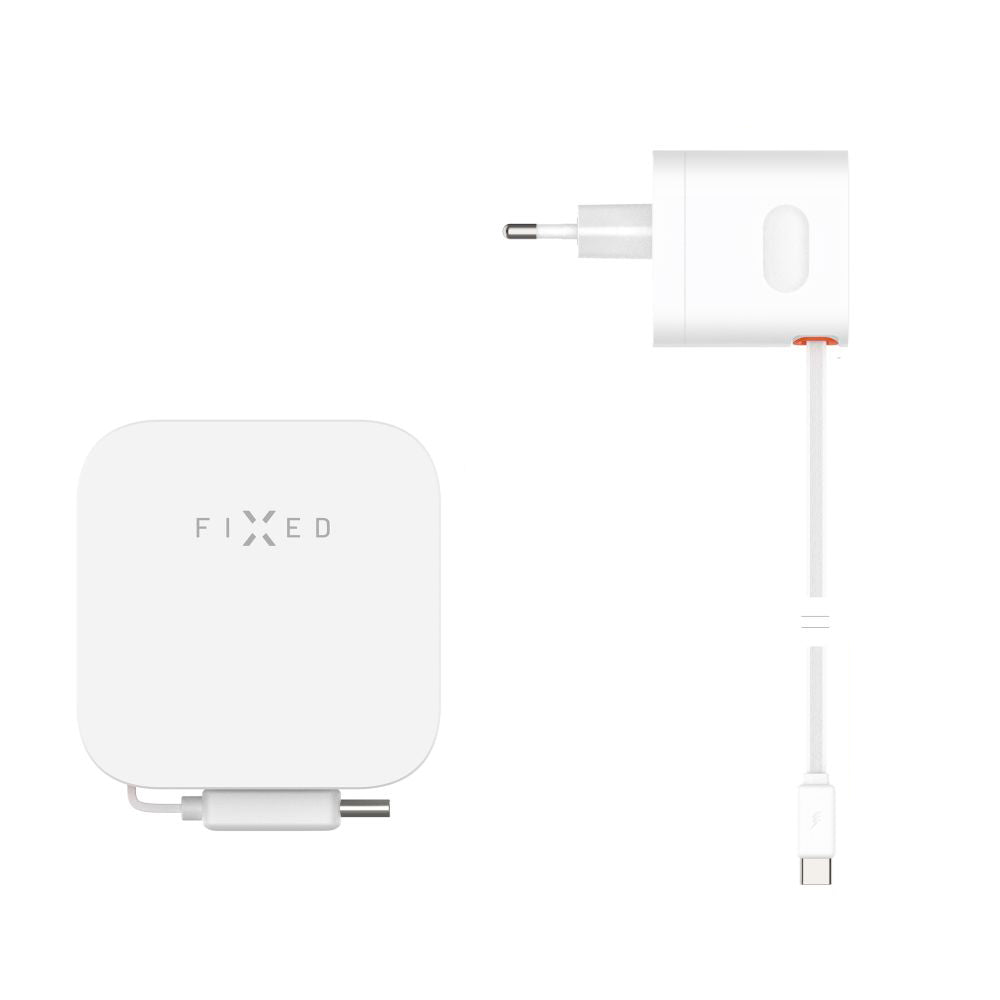 Mrežni punjač s USB-C kabelom Fixed, 65W, 3.25A, 1 x USB-C, Crni
