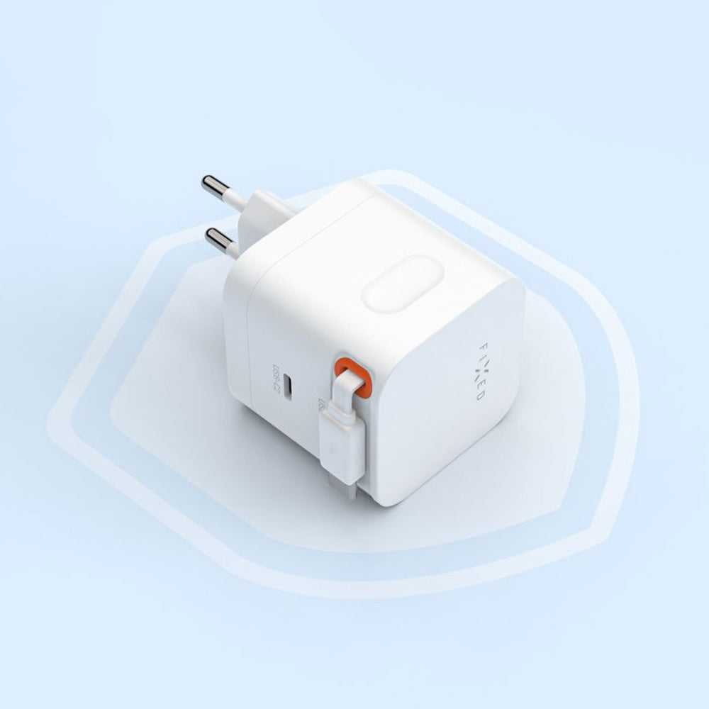 Mrežni punjač s USB-C kabelom Fixed, 65W, 3.25A, 1 x USB-C, Crni