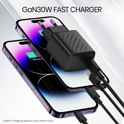 Punjač za mrežu Lito LC17, 30W, 3A, 1 x USB-C, Crni