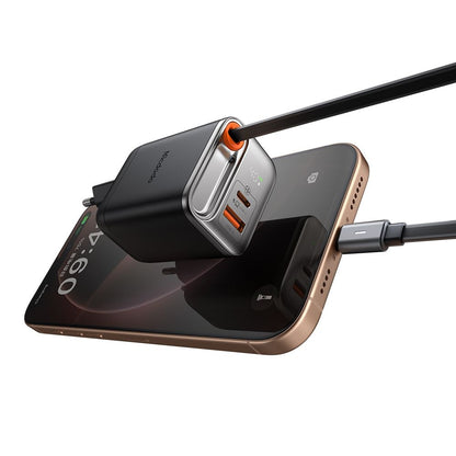 Punjač za mrežu s USB-C kabelom McDodo CH-4281 FreeGo Display, 40W, 3A, 1 x USB-A - 1 x USB-C, Crni