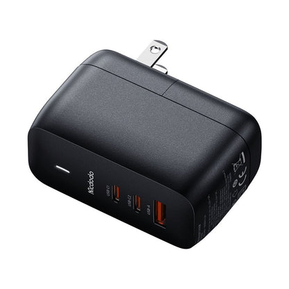 Punjač za mrežu s USB-C kabelom McDodo CH-8442 Mecha Travel, 65W, 5A, 1 x USB-A - 2 x USB-C, Crni