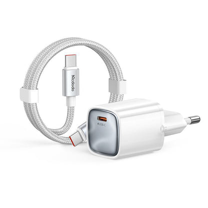 Punjač za mrežu s USB-C kabelom Mcdodo Nano CH-4432, 45W, 3A, 1 x USB-C, Bijela