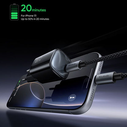 Punjač za mrežu s USB-C kabelom Mcdodo Nano CH-4432, 45W, 3A, 1 x USB-C, Bijela