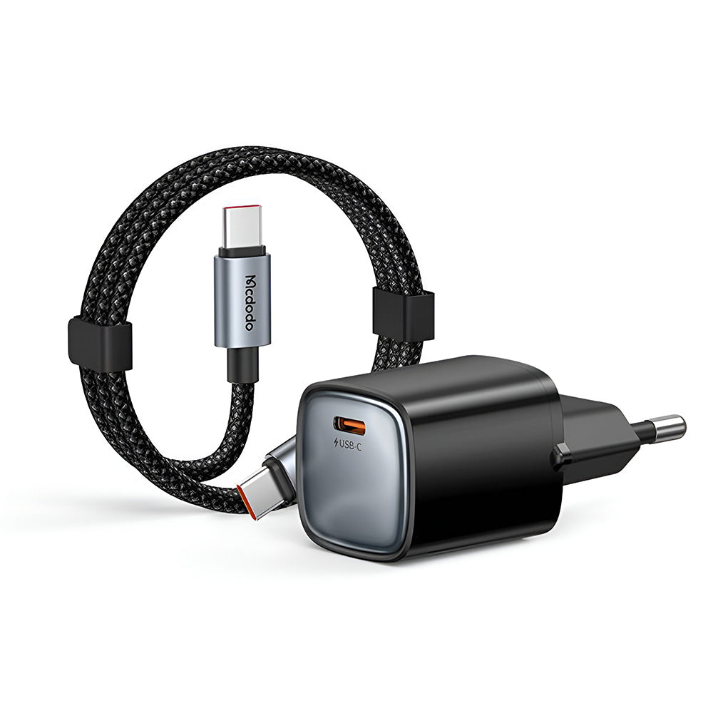 Mrežni punjač s USB-C kabelom Mcdodo Nano CH-4433, 45W, 3A, 1 x USB-C, Crni