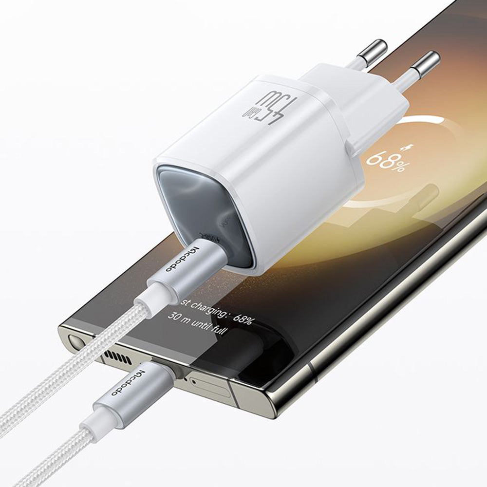 Mrežni punjač s USB-C kabelom Mcdodo Nano CH-4433, 45W, 3A, 1 x USB-C, Crni