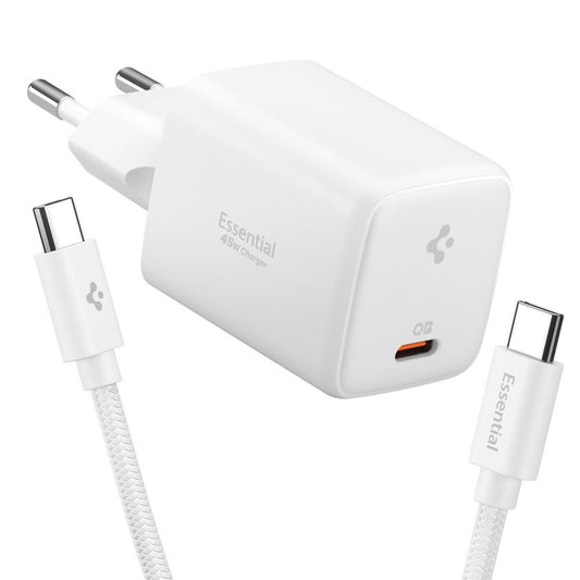 Mrežni punjač sa USB-C kabelom Spigen EE451EU Essential, 45W, 3A, 1 x USB-C, Bijeli ACH09473