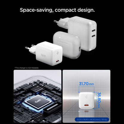 Mrežni punjač sa USB-C kabelom Spigen EE451EU Essential, 45W, 3A, 1 x USB-C, Bijeli ACH09473