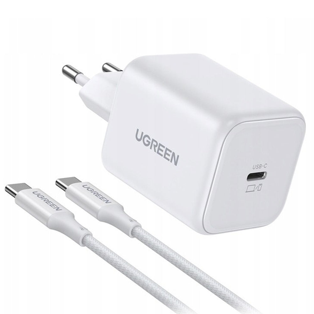 Mrežni punjač s USB-C kabelom UGREEN X524 (65055), 45W, 3A, 1 x USB-C, Bijela
