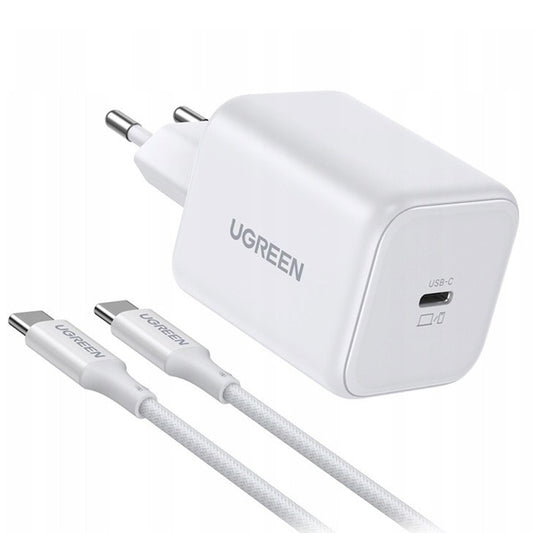 Mrežni punjač s USB-C kabelom UGREEN X524 (65055), 45W, 3A, 1 x USB-C, Bijela