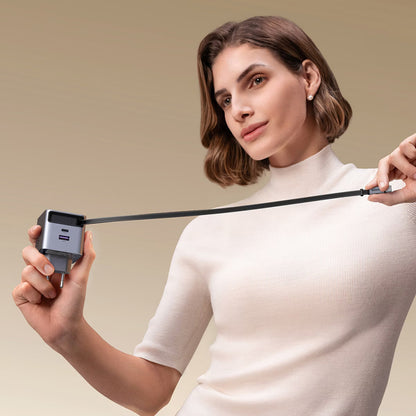 Mrežni punjač s USB-C kabelom UGREEN X614, 45W, 3A, 1 x USB-A - 1 x USB-C, Sivi