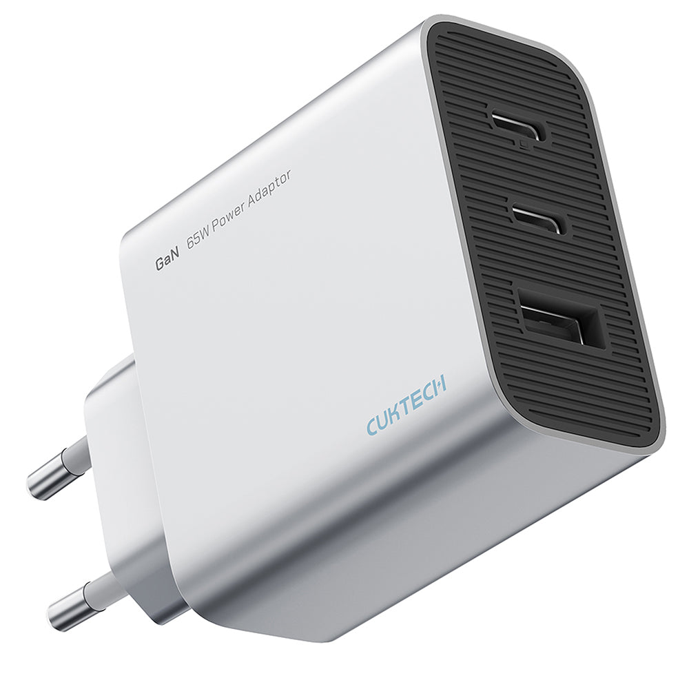 Cuktech mrežni punjač, 65W, 3.25A, 1 x USB-A - 2 x USB-C, Bijeli CUK0A15CEUSL