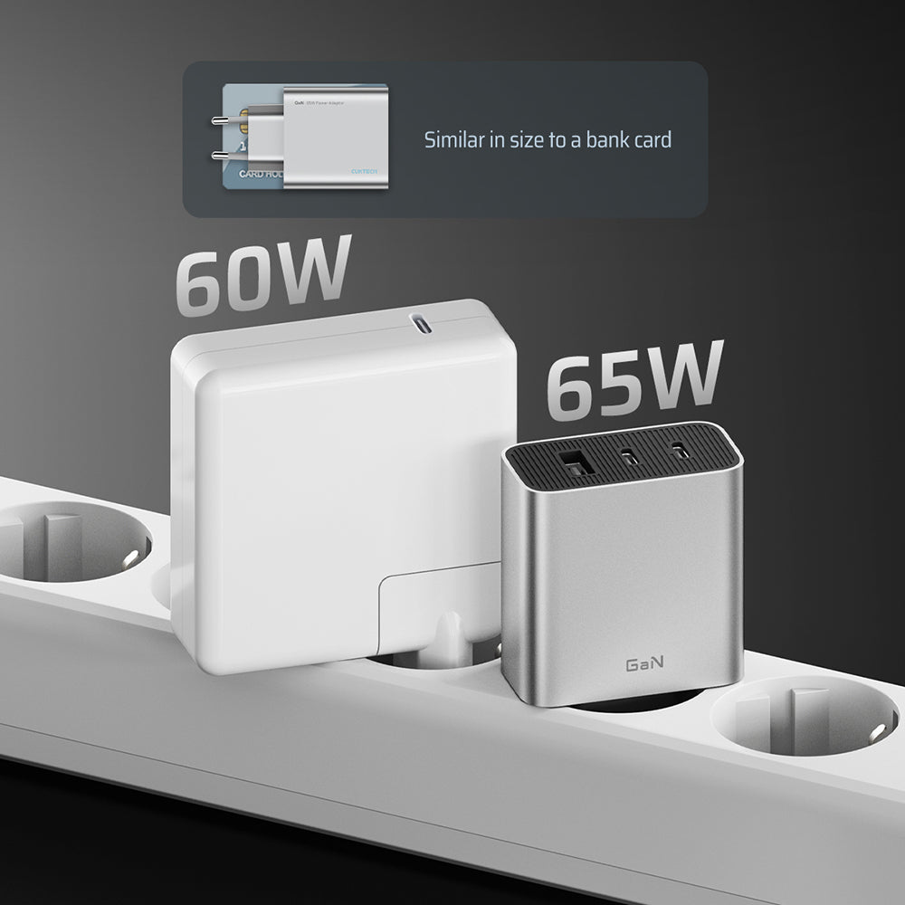 Cuktech mrežni punjač, 65W, 3.25A, 1 x USB-A - 2 x USB-C, Bijeli CUK0A15CEUSL