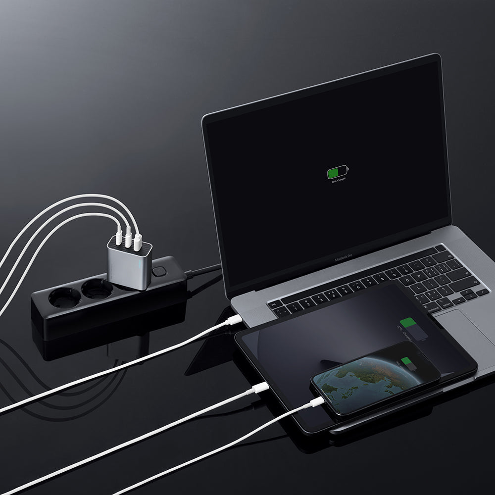 Cuktech mrežni punjač, 65W, 3.25A, 1 x USB-A - 2 x USB-C, Bijeli CUK0A15CEUSL