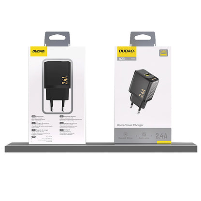 Mrežni punjač Dudao A23, 12W, 2.4A, 1 x USB-A, Crna