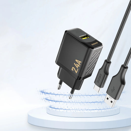 Mrežni punjač Dudao A23, 12W, 2.4A, 1 x USB-A, Crna