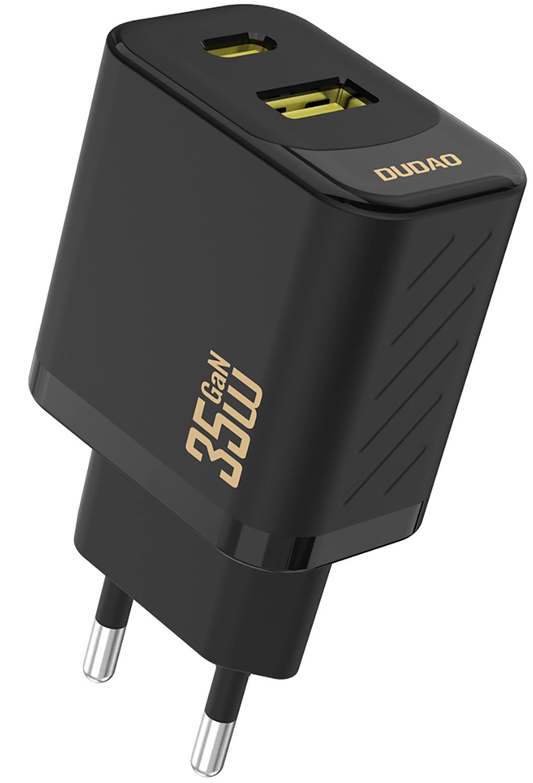 Punjač za mrežu Dudao A27 Max, 35W, 1 x USB-A - 1 x USB-C, Crni