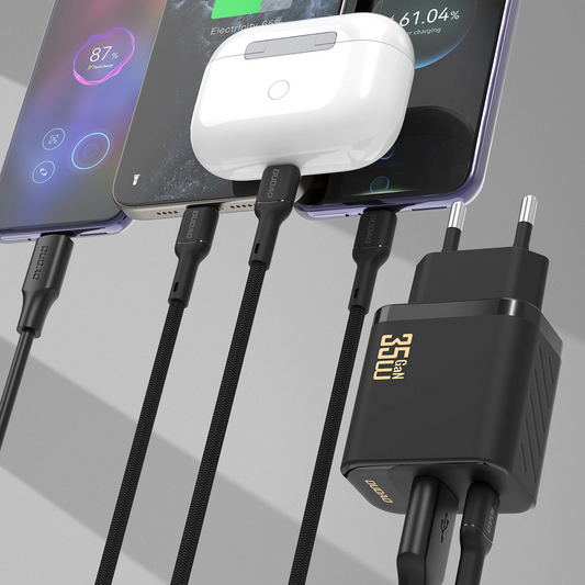 Punjač za mrežu Dudao A27 Max, 35W, 1 x USB-A - 1 x USB-C, Crni