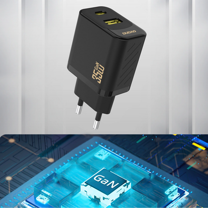 Punjač za mrežu Dudao A27 Max, 35W, 1 x USB-A - 1 x USB-C, Crni