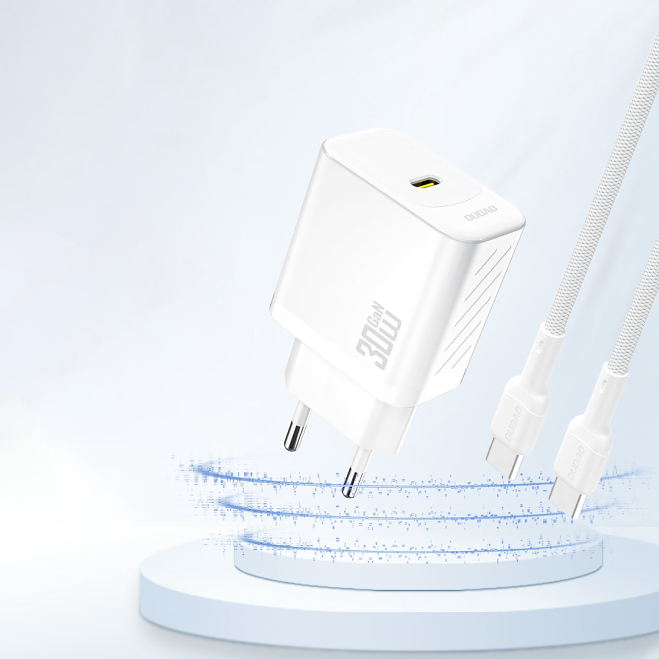 Punjač mreže Dudao A27P, 30W, 3A, 1 x USB-C, Bijeli