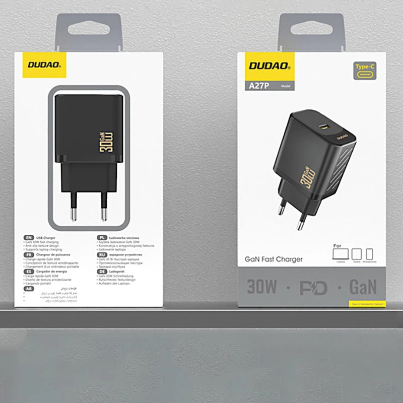 Punjač mreže Dudao A27P, 30W, 3A, 1 x USB-C, Crni