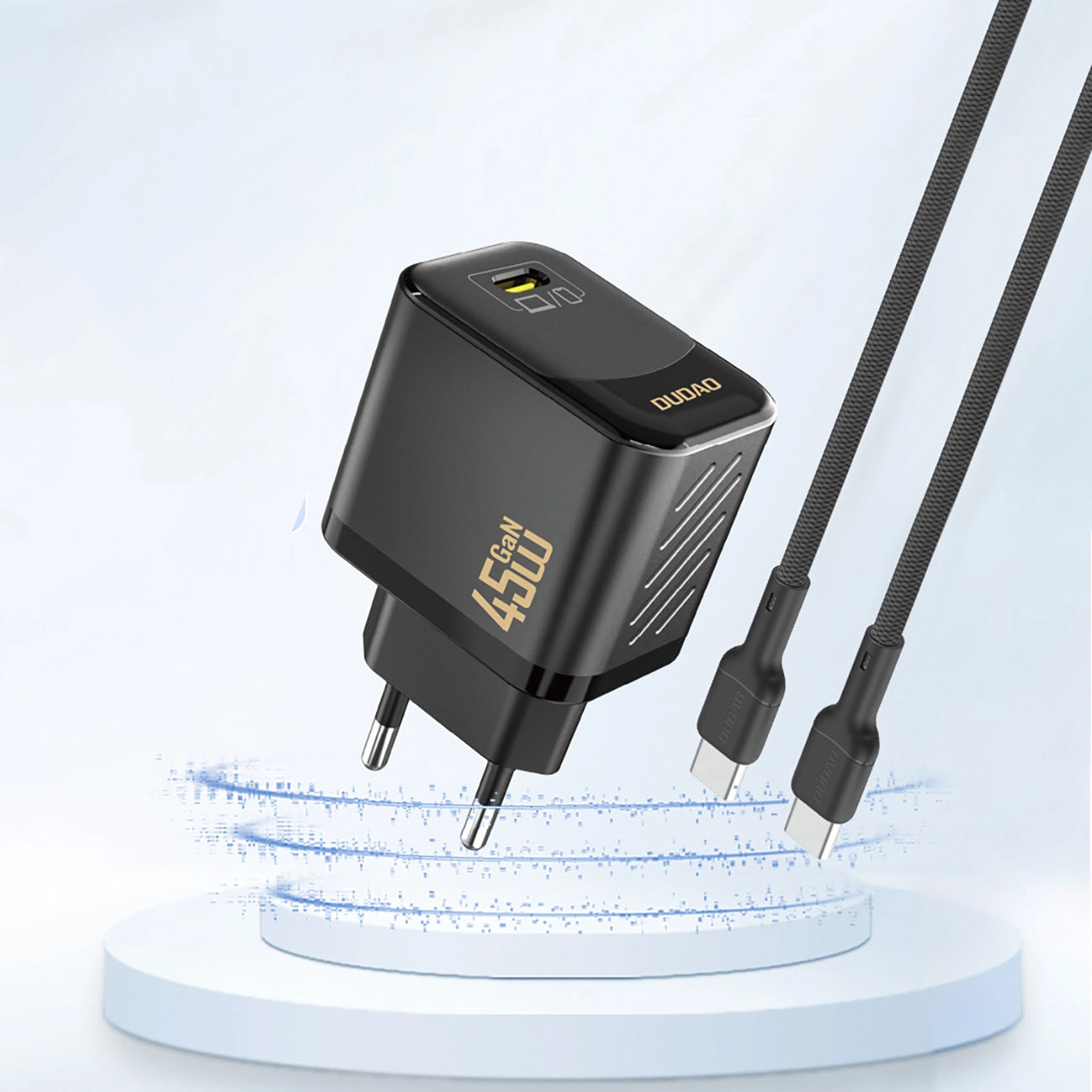 Punjač za mrežu Dudao A28, 45W, 3A, 1 x USB-C, Crni