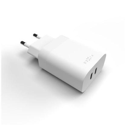 Punjač mreže Fixed, 35W, 3A, 2 x USB-C, Bijeli