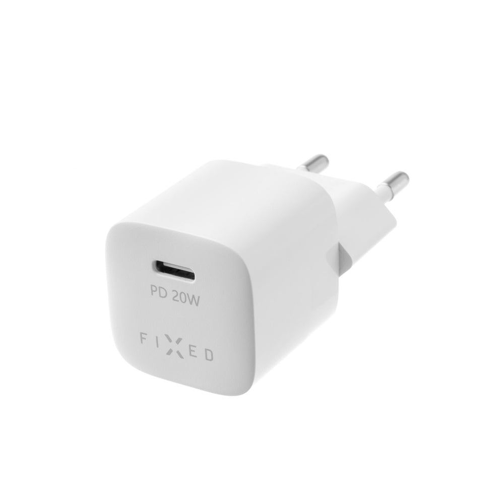Punjač mreže Fixed Mini, 20W, 3A, 1 x USB-C, Bijeli