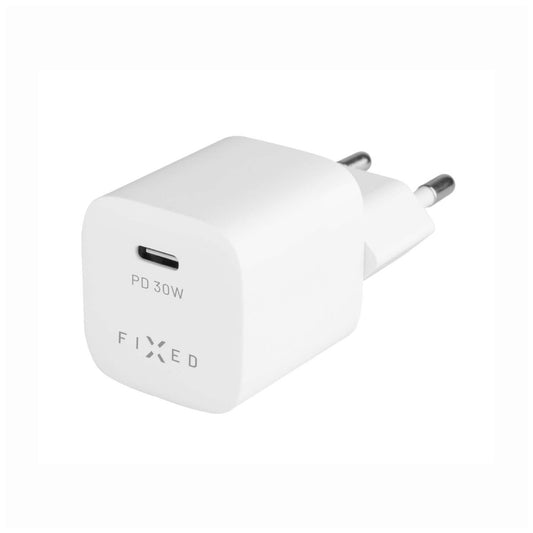 Punjač mreže Fixed Mini, 30W, 3A, 1 x USB-C, Bijeli
