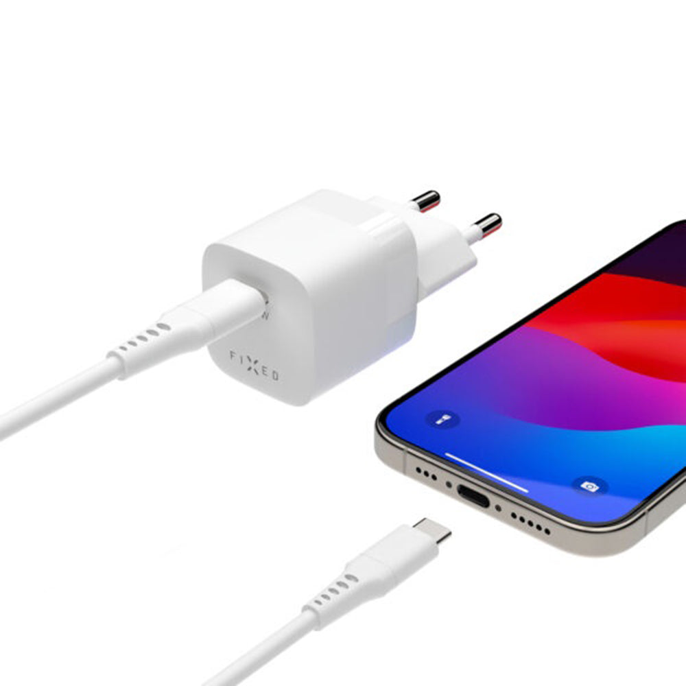 Punjač mreže Fixed Mini2, 30W, 3A, 1 x USB-C, Bijeli