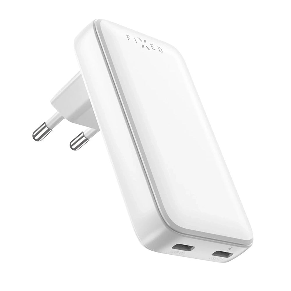 Punjač mreže Fixed Slim, 45W, 3A, 2 x USB-C, Bijeli