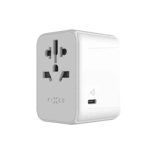 Punjač mreže Fixed Travel, 30W, 3A, 2 x USB-A - 1 x USB-C, Bijeli