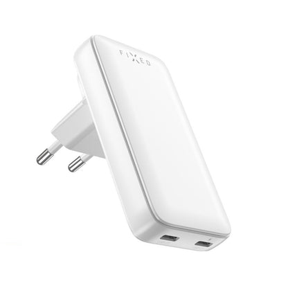 Punjač mreže Fixed Travel, 45W, 3A, 2 x USB-C, Bijeli