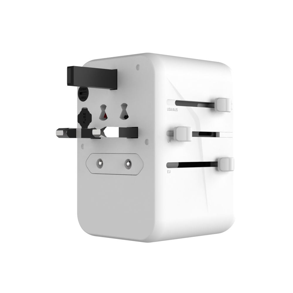 Punjač mreže Fixed Travel, 65W, 3.25A, 2 x USB-A - 3 x USB-C, Bijeli